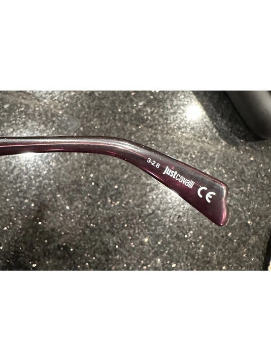 Just Cavalli Burgundy to Clear Gradient Square Sunglasses